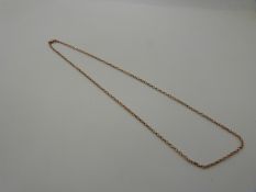A 9ct gold necklace / chain, 6.
