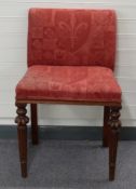 Victorian music / clerk's chair with moulded and reeded front legs