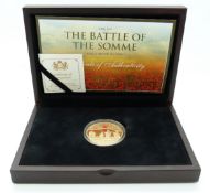 Coin Portfolio Management Company Battle of the Somme gold five pound proof coin, 39.