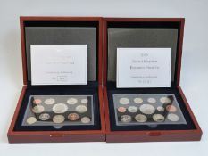 Royal Mint Executive proof coin collection for 2006 and 2007 with certificates