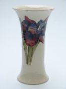 Moorcroft vase in Freesia pattern on a cream ground, c1930s, signed to base,
