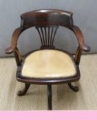 Vintage captain's office swivel chair.