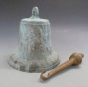 Bronze or metal bell with iron clapper,