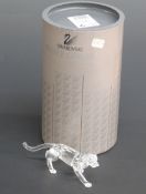 Swarovski Crystal cut glass Leopard, 5cm tall,