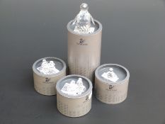 Eight Swarovksi Crystal Penguins, largest 8cm tall,