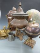 Philips'12 inch terrestrial globe, three smovars,