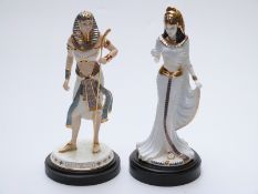 A pair of Wedgwood limited edition figures Tutankhamun and Cleopatra