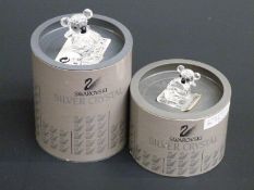 Two Swarovksi Crystal Koala Bears, largest 4cm tall,