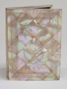 Mother of pearl card case with fan type interior,