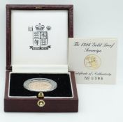 A 1996 proof gold full sovereign