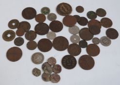 An interesting collection of 18th, 19th and early 20thC overseas coinage, to include USA, France,