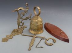 Brass wall mounted bell,