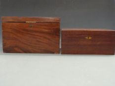 Two mahogany boxes,