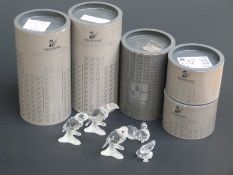 Three Swarovksi Crystal Birds Pelican, Kingfisher Up In The Trees and Toucan, largest 6cm tall,