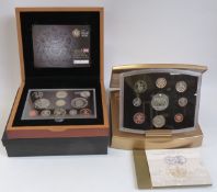 Royal Mint Executive proof coin sets for 2002 Golden Jubilee, and 2008,