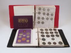 Two coin collector's albums containing largely UK coinage, William IV onwards,