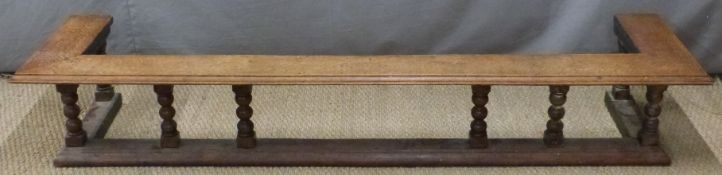 Oak fire kerb or fender,