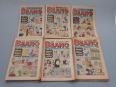 Seventy-eight Beano comics mainly in two runs issues 1696-1745 c1975 and issues 1798-1850 c1977.