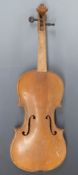 German Amati copy c1900 three-quarter size violin light wood finish,