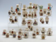 A large collection of Goss crested china