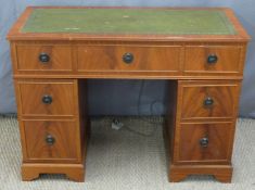 Vintage radiogram in the form of a leather inset twin pedestal desk with Garrard SP 25 record deck,