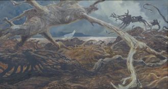 Oliver Heywood (1920 -1992) oil on board Cry of A Gull, Loch Brittle, Isle of Skye,