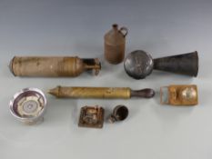 Quantity of motoring collectables including pyrene extinguisher, Graham horn,