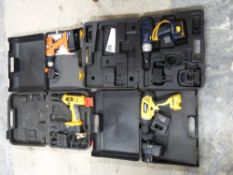 Four boxed cordless drills
