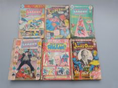 Fifty-nine DC comics including Jimmy Olsen, The Flash, Superman, Lois Lane, Batman,