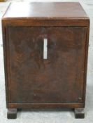 Art Deco style oak coal scuttle