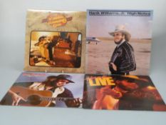 Approximately 120 Country LP's including Hank Williams Jr, Emmylou Harris, Jessi Colter,
