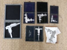 Six various gear and similar Vernier calipers