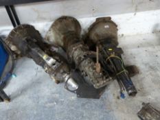 Three gearboxes,