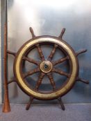 A ship's wheel,