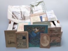Ephemera, vintage travel guidebooks, etc including some relating to the Isle of Wight,