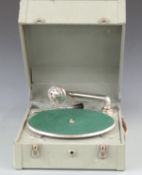 The Winston metal cased portable record player 'Property of the Admiralty'