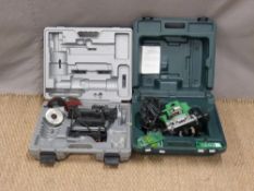 Hitachi M8V ¼ inch router in case and a Rotozip tool in case