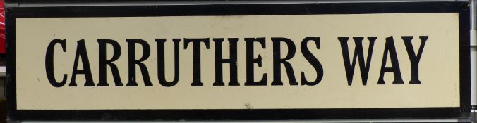 Vintage metal street sign Carruthers Way, 19.
