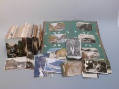 An album of mainly Devon and Somerset interest postcards including Minehead, Dunster, Wells,