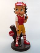 Betty-Boop Coca-Cola advertising or shop display golfing figure,