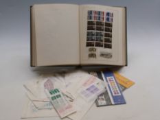 Kingston album of GB QEII stamps and a quantity of mint Machin corner blocks showing cylinder