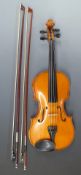 Stentor 20thC violin with 36cm one piece back,