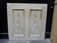 Neoclassical Robert Adam style panel with swags and moulded edges