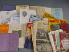 A quantity of vintage motoring ephemera including 1934 Tatra / motor cars brochure,