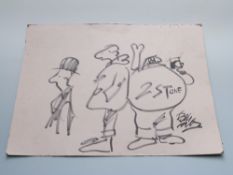 Bill Tidy original cartoon,