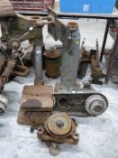 Bench mounted Atlas pillar drill and parts for a floor mounted example