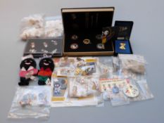 A quantity of Golly badges including boxed limited edition Gollympic Games,