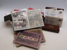 Four albums of mixed world stamps, all periods, and 1992 Royal Commemorative stamp album,