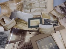 A quantity of railway interest photographs including a quantity of bridges prior to and during