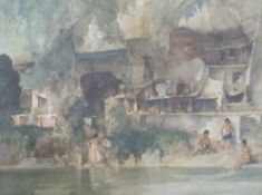 Russell Flint signed limited edition 381/850 print of semi-nude bathers, with blind stamp,